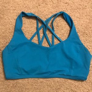 Lululemon Free to be serene Bra size 12 blue